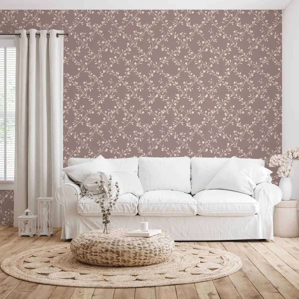 Vale Wallpaper - Floral Trellis - by The Feral Flower - Loomwell Home Goods