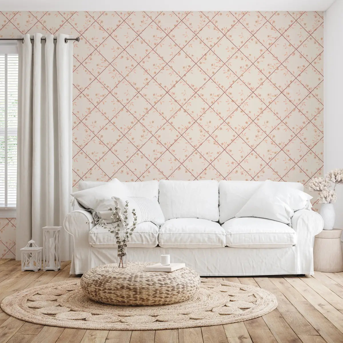 Vale Wallpaper - Floral Trellis - by The Feral Flower - Loomwell Home Goods