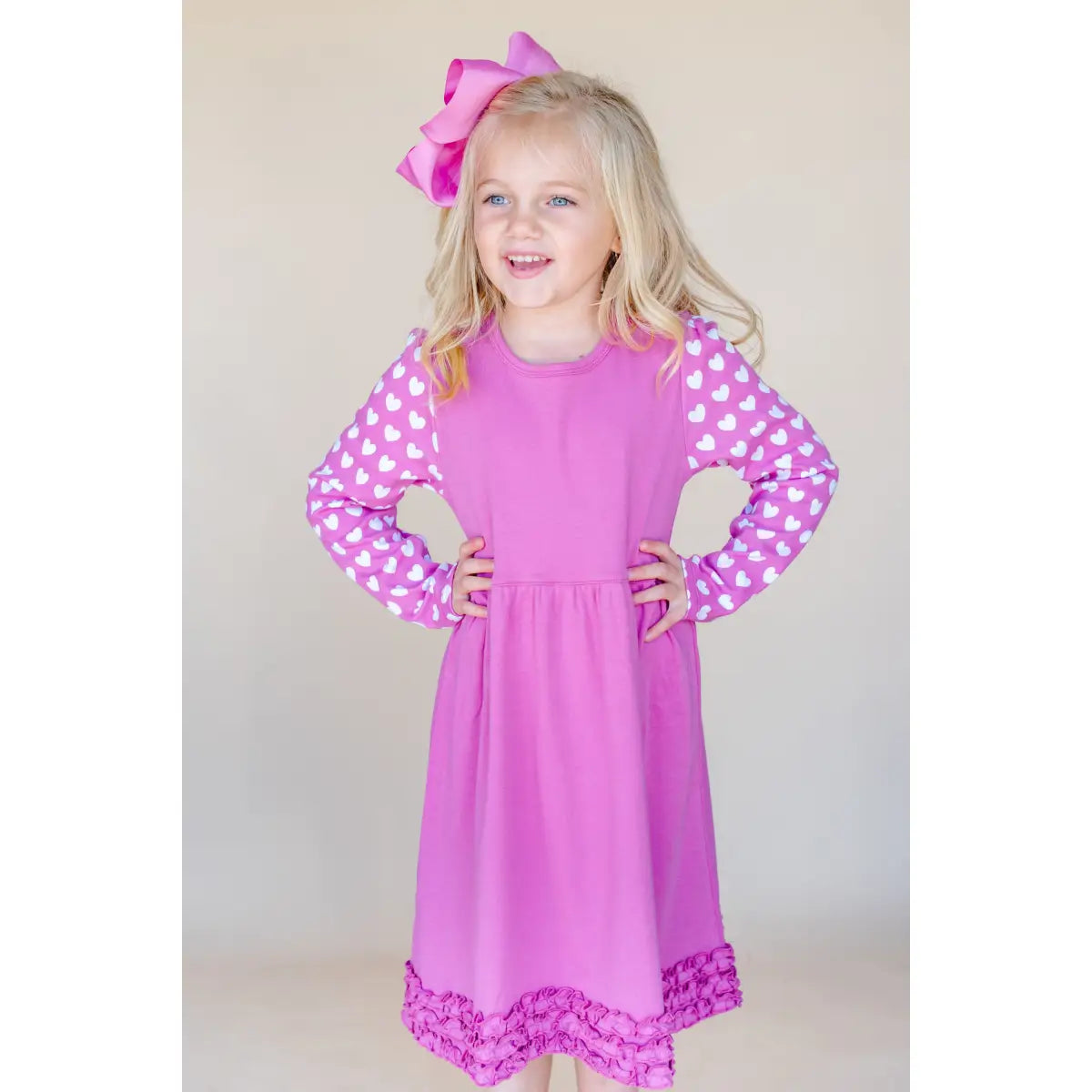 Valentine’s Dresses - Rose with Heart Sleeve / 12M - ARB Blanks