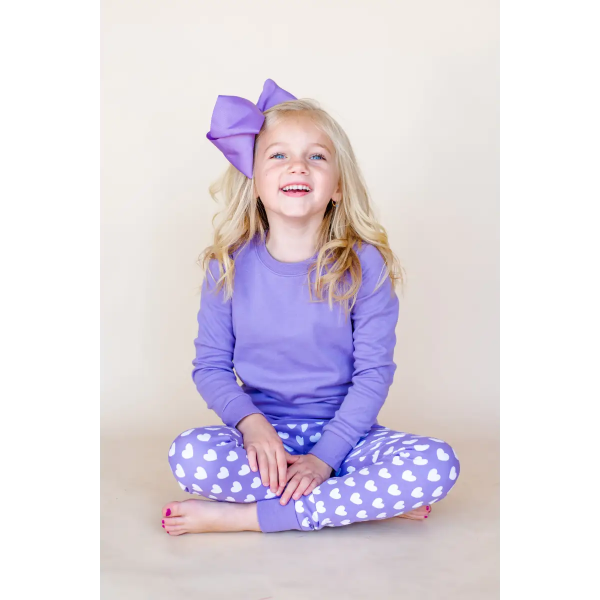 Valentine’s Heart Kids Pajamas - Paisley & White Heart / 6M - ARB Blanks