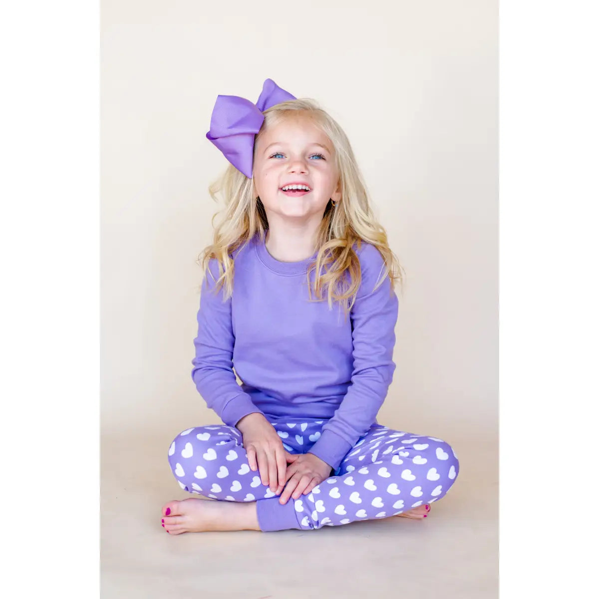 Valentine’s Heart Kids Pajamas - Paisley & White Heart / 6M - ARB Blanks