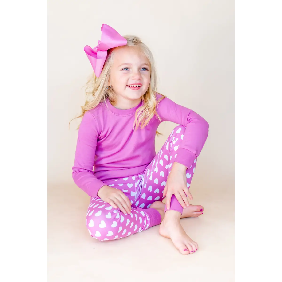 Valentine’s Heart Kids Pajamas - Rose & White Heart / 6M - ARB Blanks