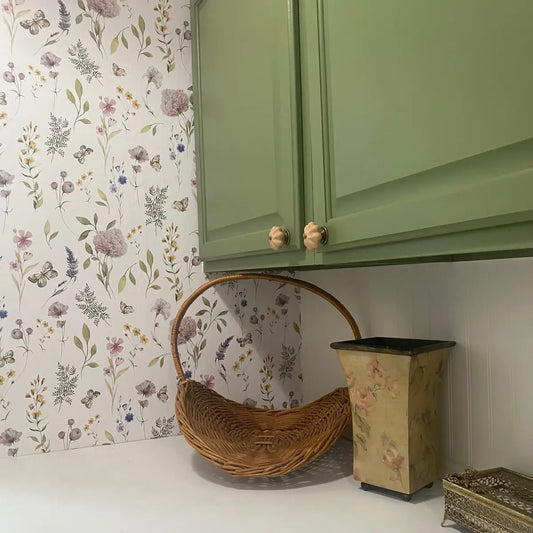 Valerie Wallpaper - Meadow Flower Stems - Loomwell Home Goods