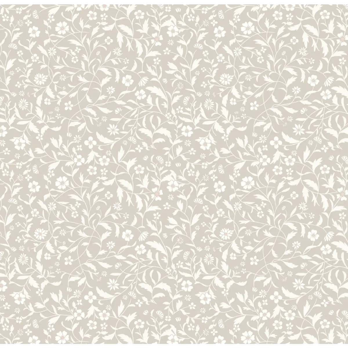 Vallie Wallpaper - Flowers - by Danelys Sidron - Sample 1 foot by 1 foot / Neutral - Loomwell Home Goods