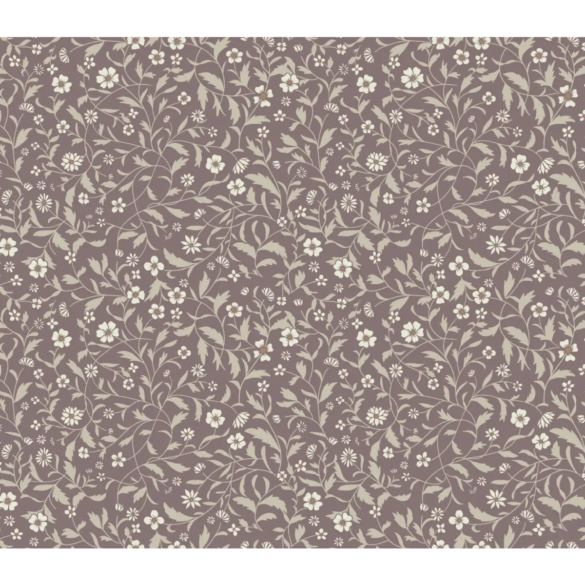 Vallie Wallpaper - Flowers - by Danelys Sidron - Sample 1 foot by 1 foot / Plum - Loomwell Home Goods