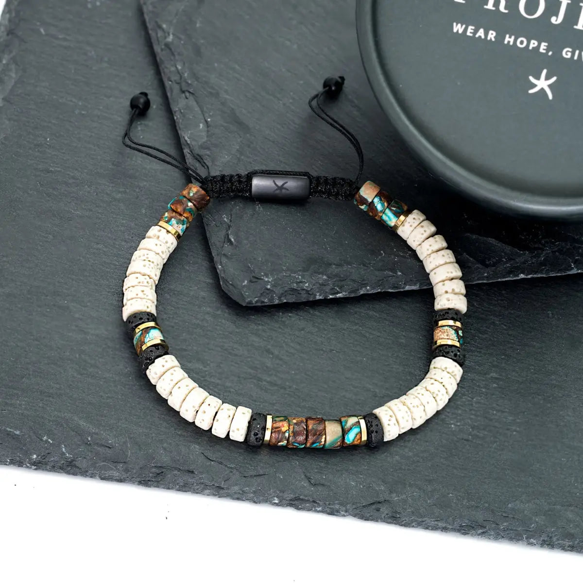 Vanguard Lava Bead Men’s Bracelet - Starfish Project