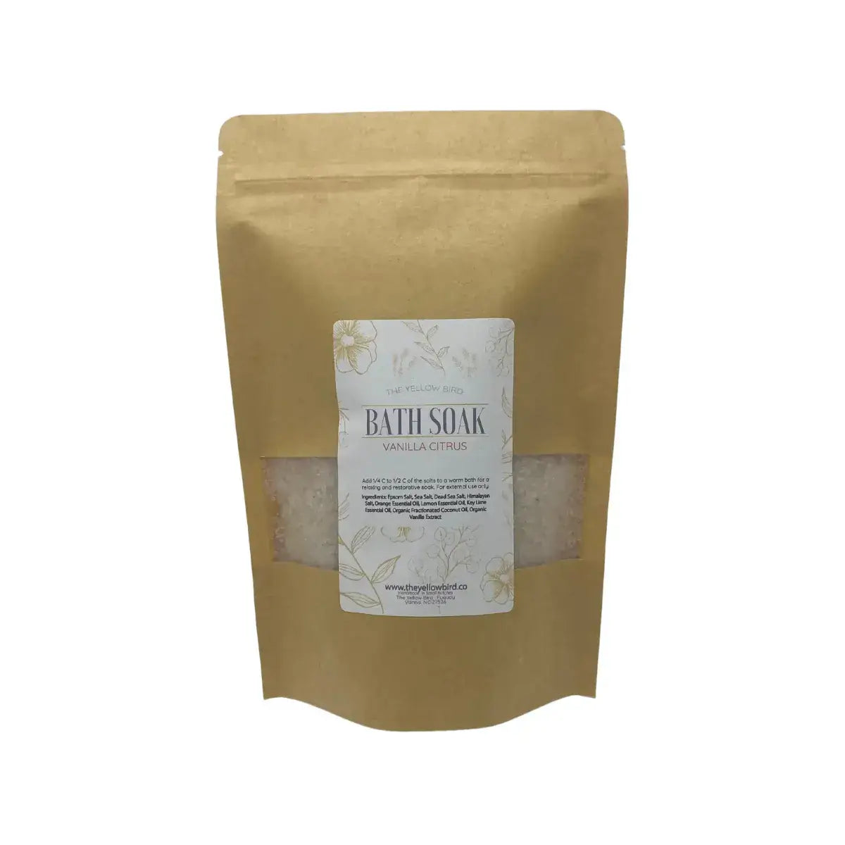 Bath Soak - Vanilla Citrus - All-Natural Salt + Essential Oils - The Yellow Bird