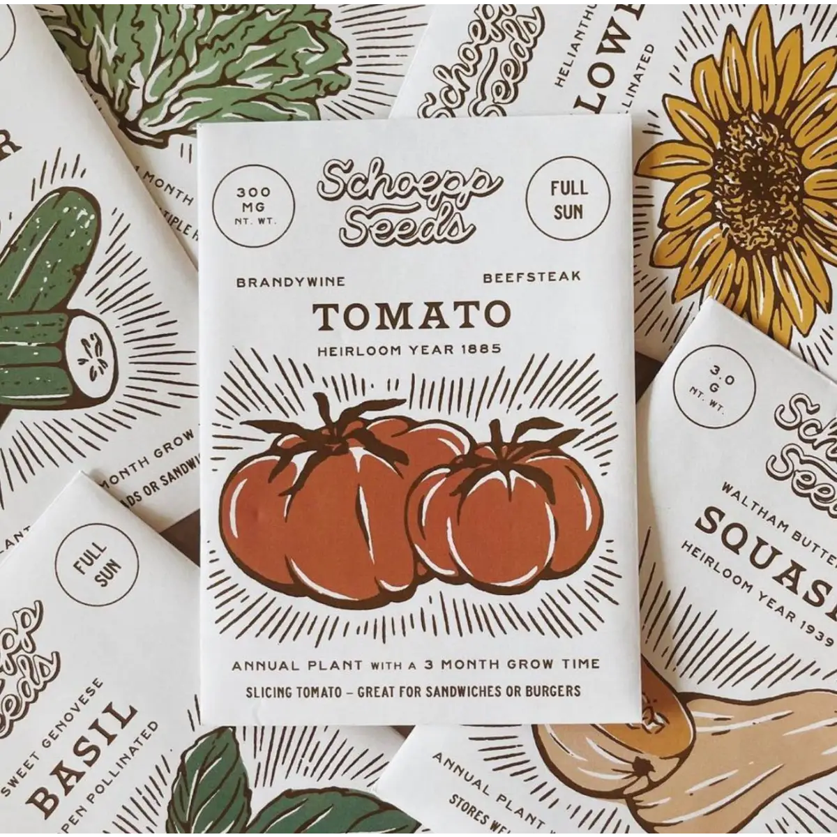 Vegetable and Flower Garden Seeds in Packets - Organic Heirloom - SCHOEPP SEEDS
