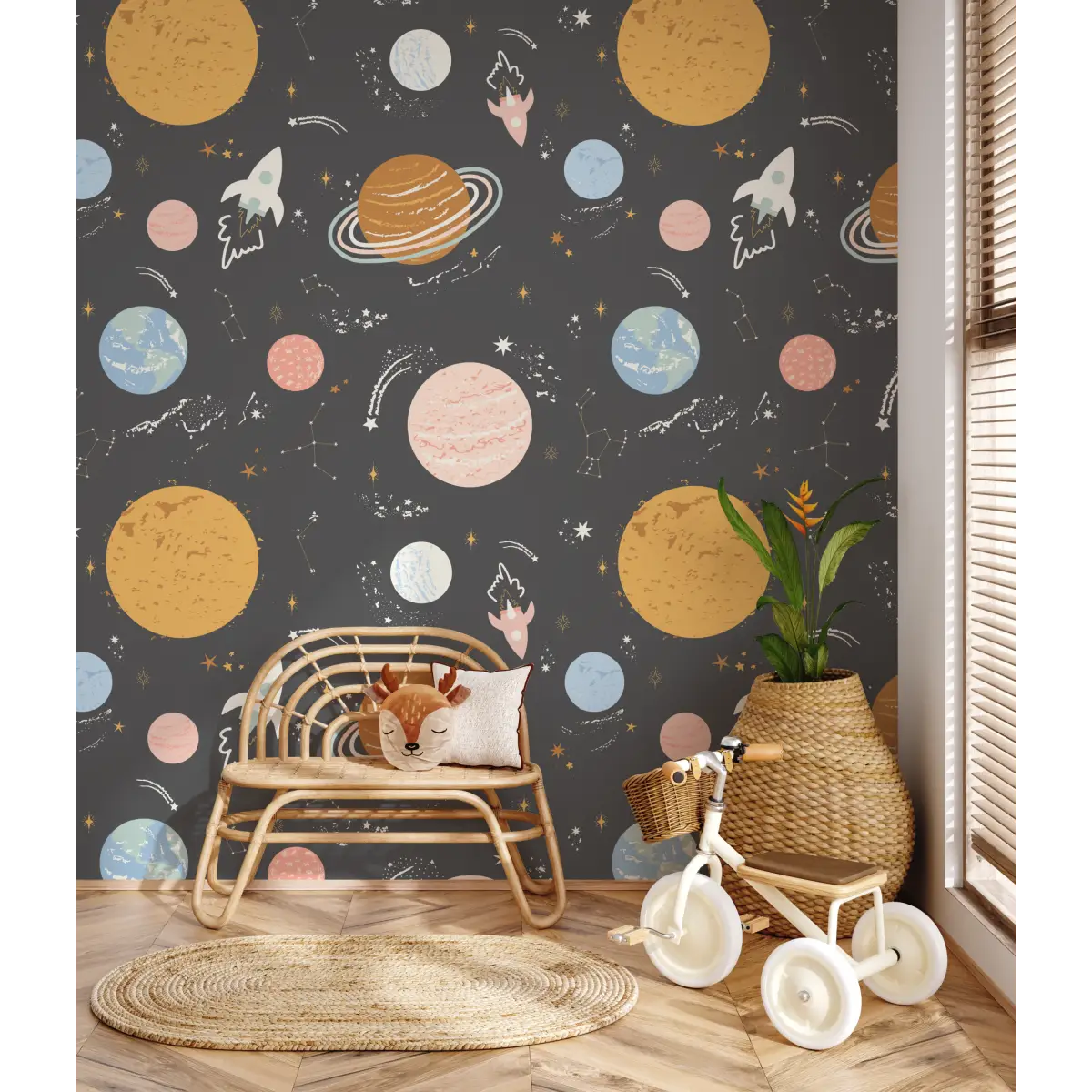 Venus Wallpaper - Planets in Space for Kids - by Antonela Fulir - Loomwell Home Goods