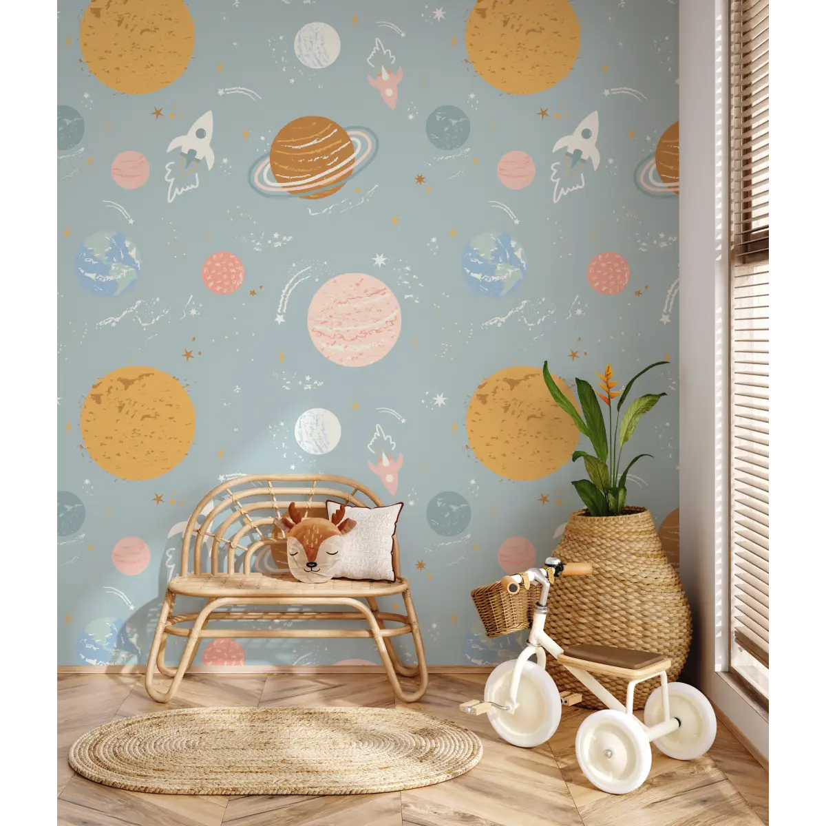 Venus Wallpaper - Planets in Space for Kids - by Antonela Fulir - Loomwell Home Goods