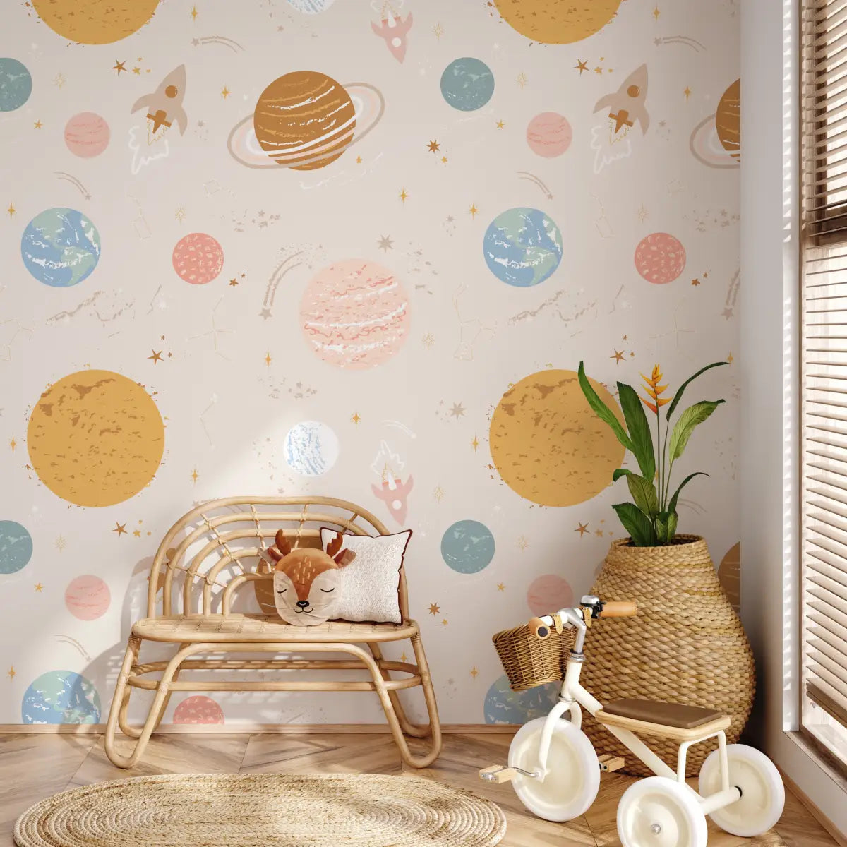 Venus Wallpaper - Planets in Space for Kids - by Antonela Fulir - Loomwell Home Goods