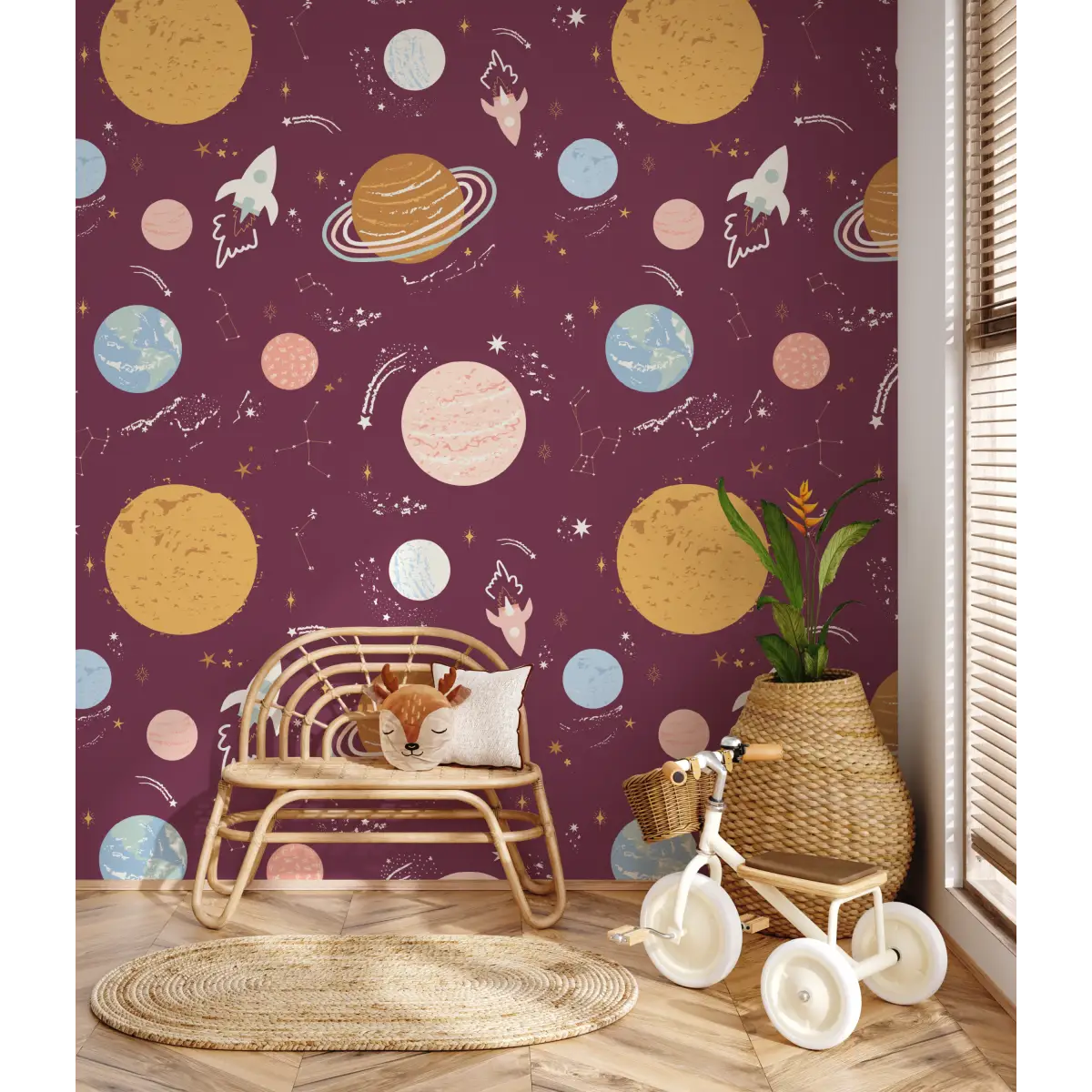 Venus Wallpaper - Planets in Space for Kids - by Antonela Fulir - Loomwell Home Goods