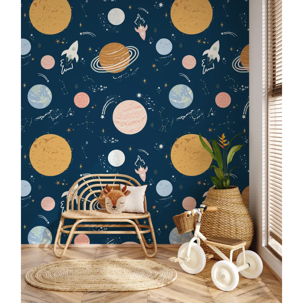 Venus Wallpaper - Planets in Space for Kids - by Antonela Fulir - Loomwell Home Goods