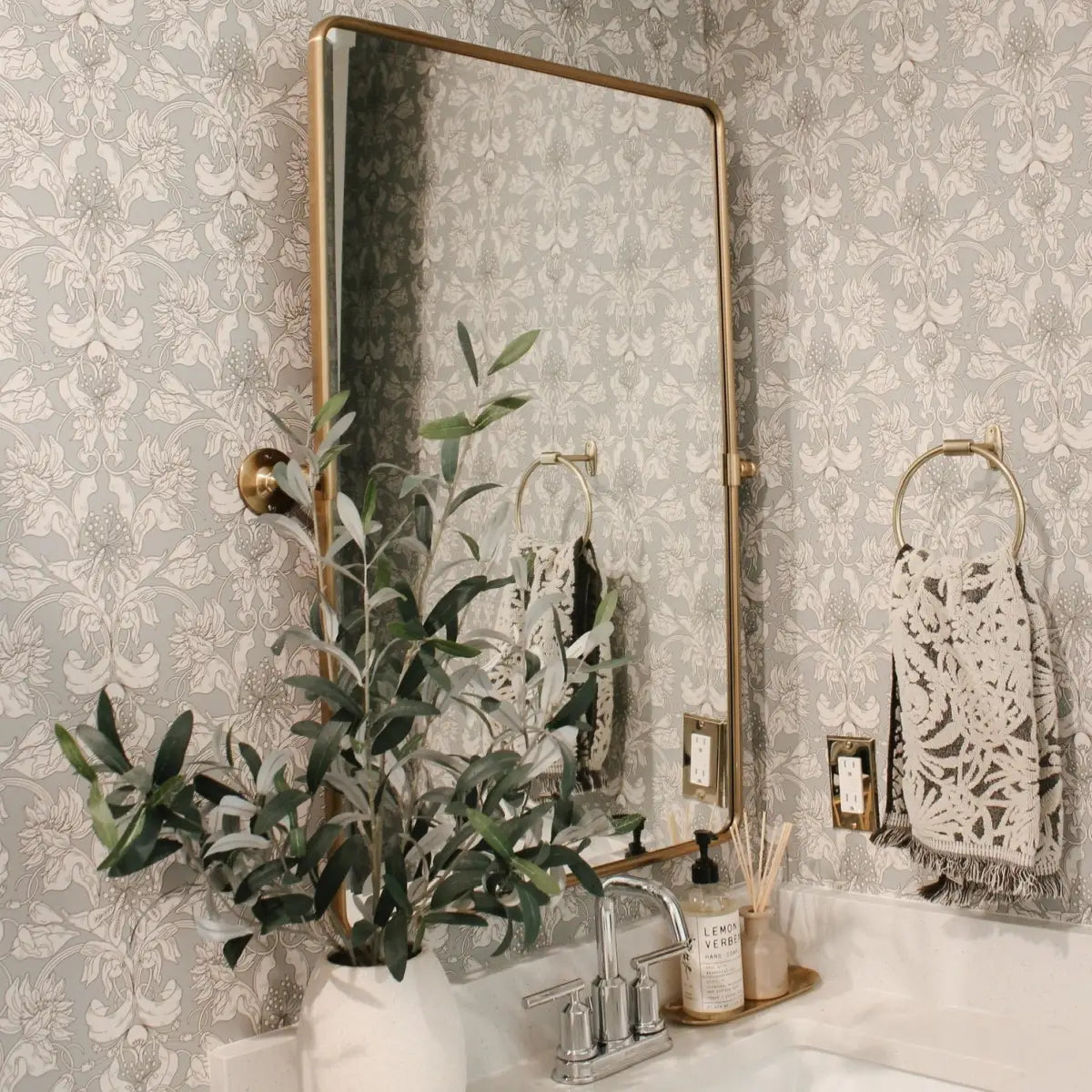 Vera Wallpaper - Botanical Detailed Drawings - by Grateful Artsy Soul - Loomwell Home Goods