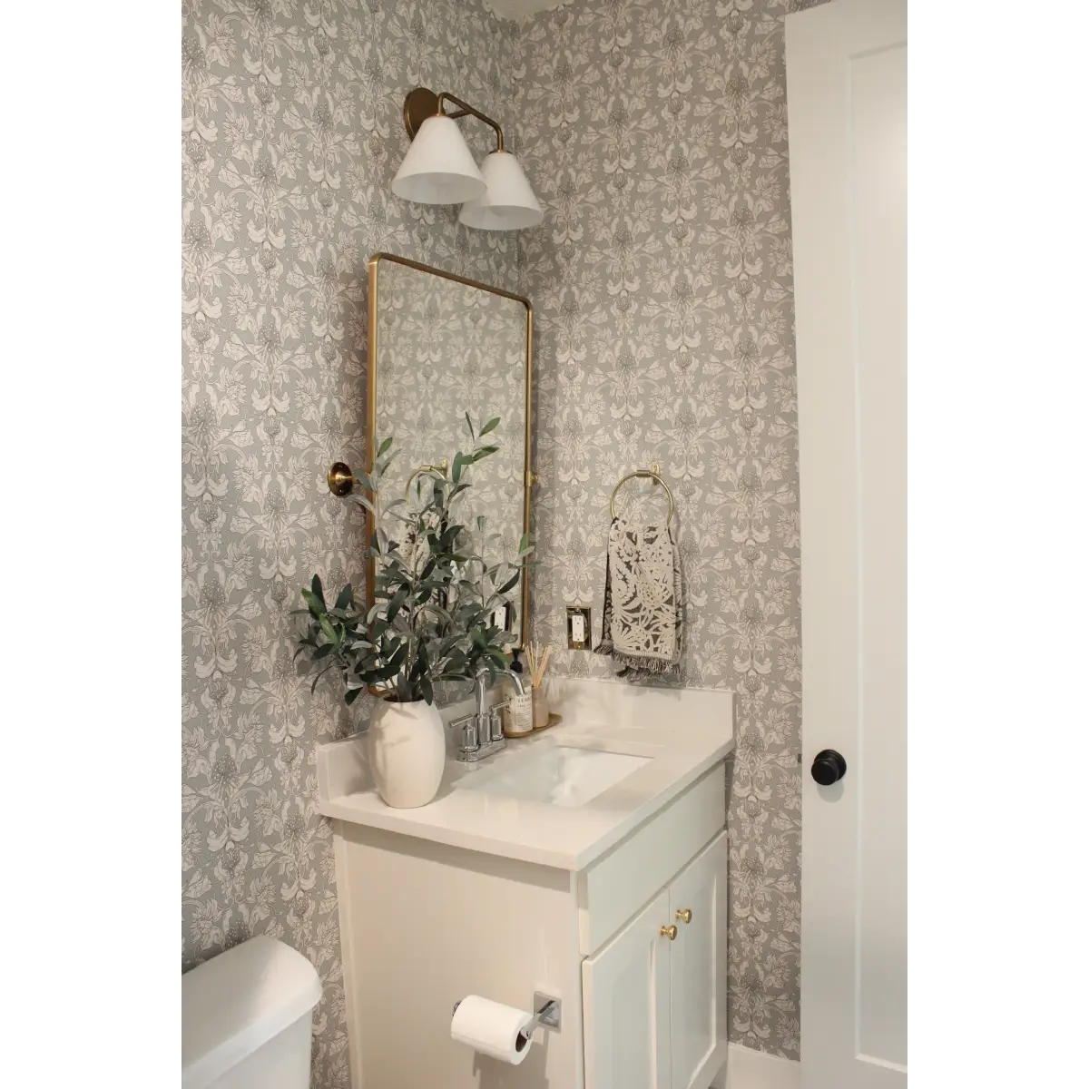 Vera Wallpaper - Botanical Detailed Drawings - by Grateful Artsy Soul - Loomwell Home Goods