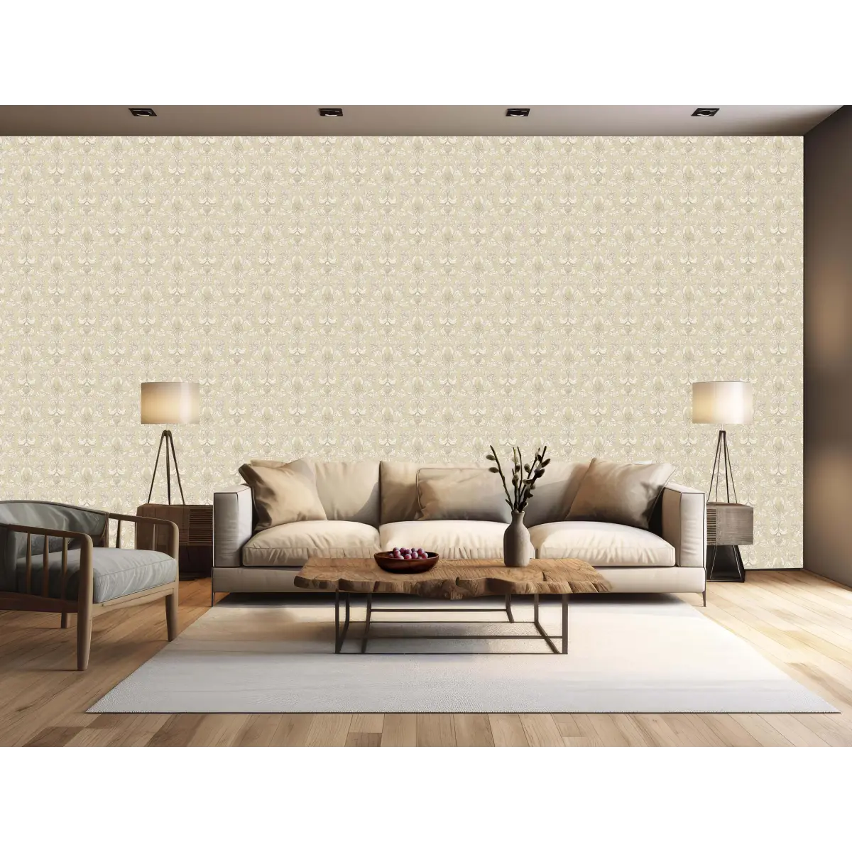 Vera Wallpaper - Botanical Detailed Drawings - by Grateful Artsy Soul - Loomwell Home Goods