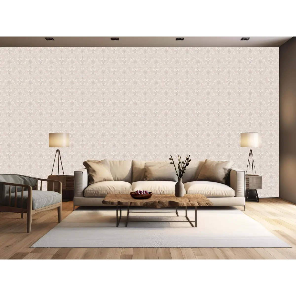 Vera Wallpaper - Botanical Detailed Drawings - by Grateful Artsy Soul - Loomwell Home Goods