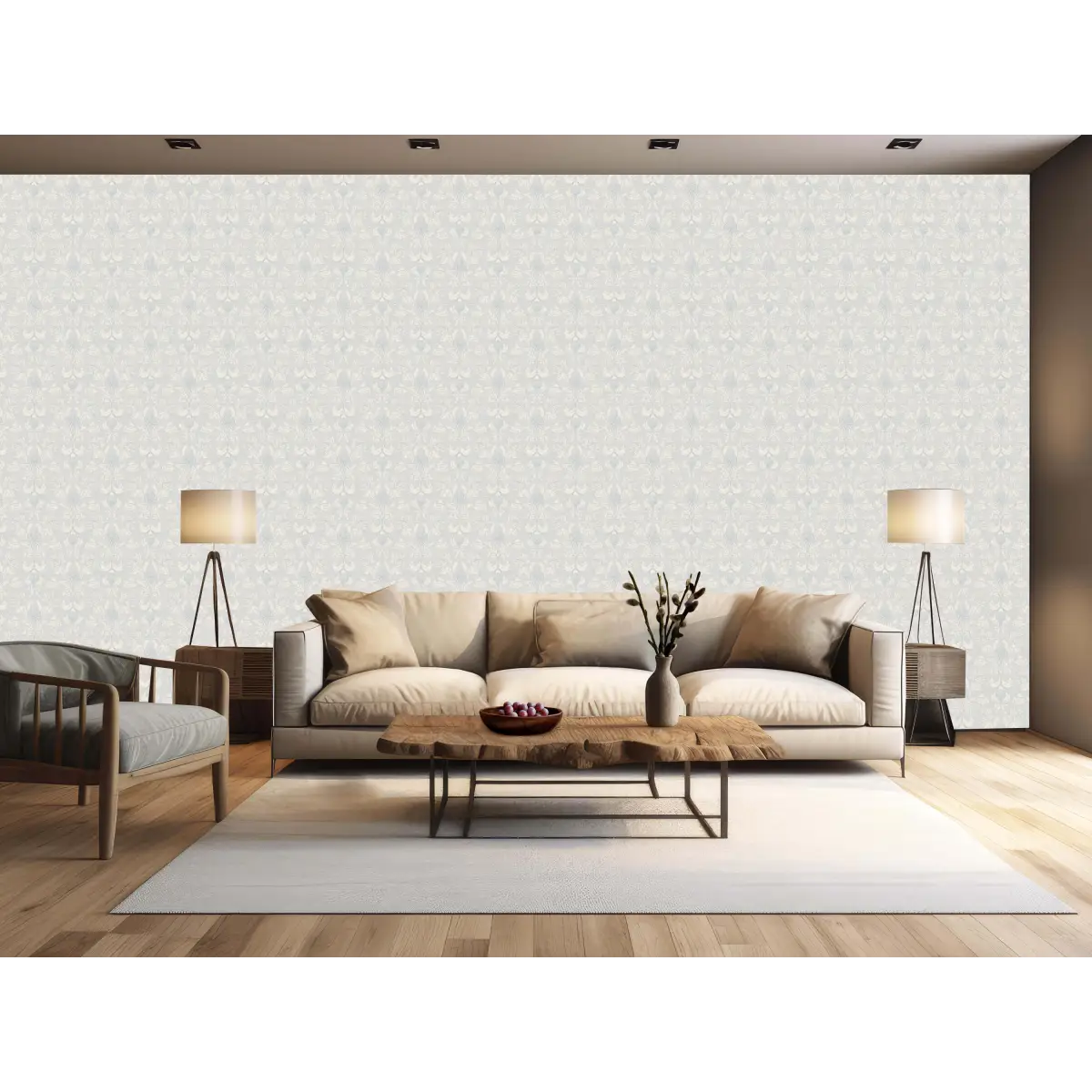 Vera Wallpaper - Botanical Detailed Drawings - by Grateful Artsy Soul - Loomwell Home Goods