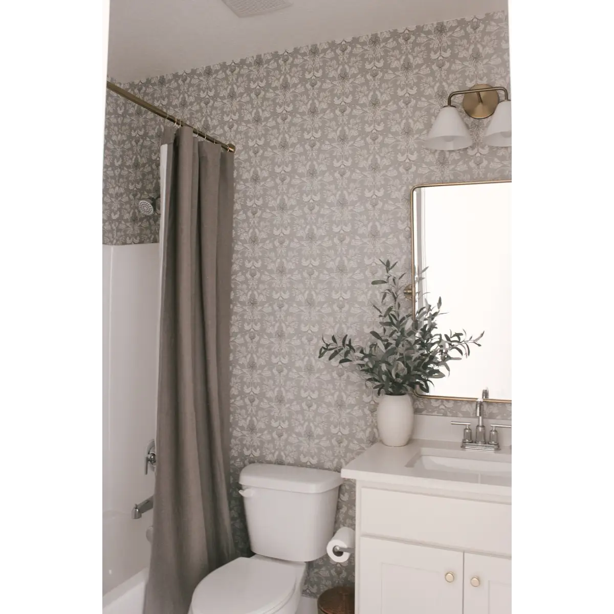 Vera Wallpaper - Botanical Detailed Drawings - by Grateful Artsy Soul - Loomwell Home Goods