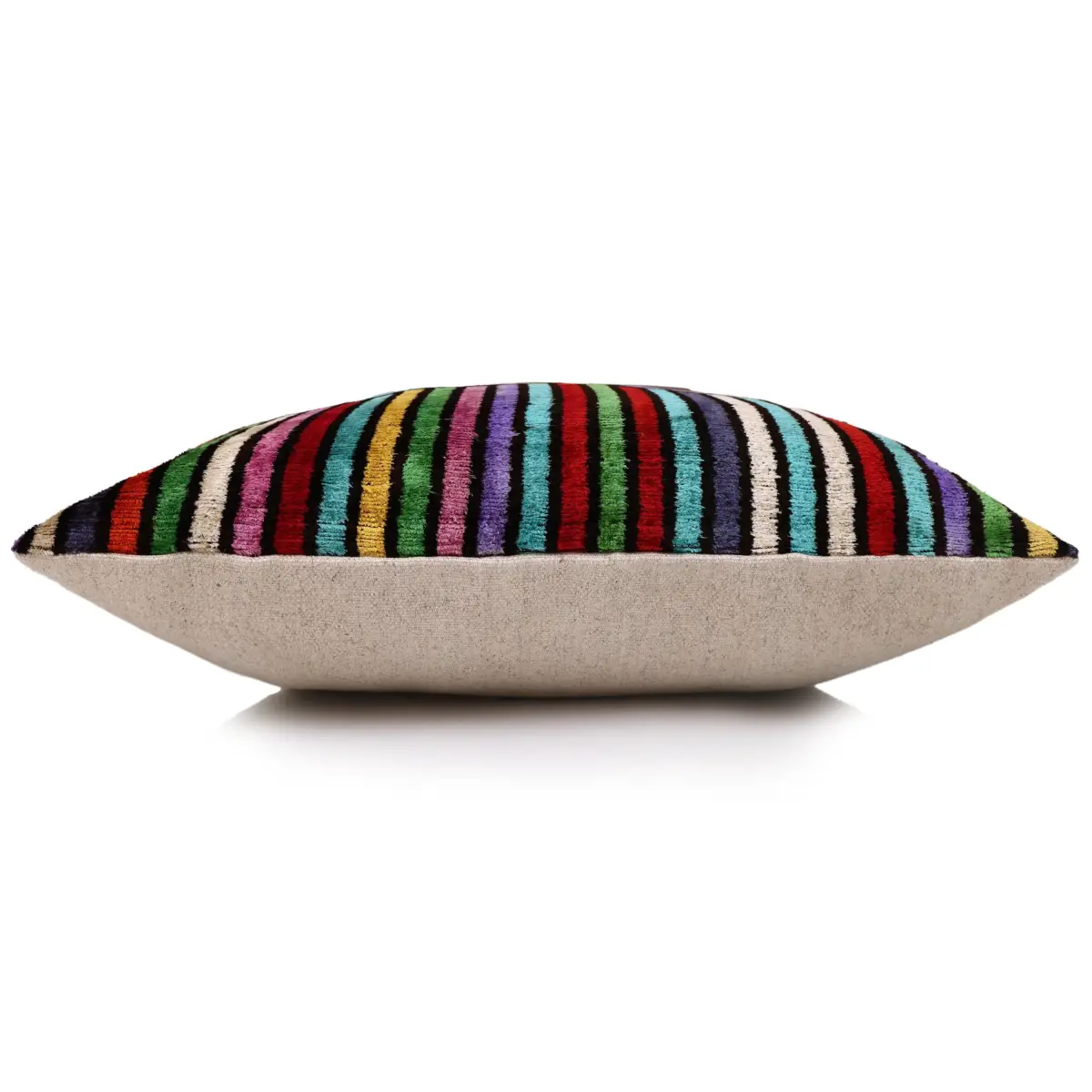 Vibrant Multi-Color Geometric Silk Velvet Pillow - 20’’ x 20’’ - Canvello