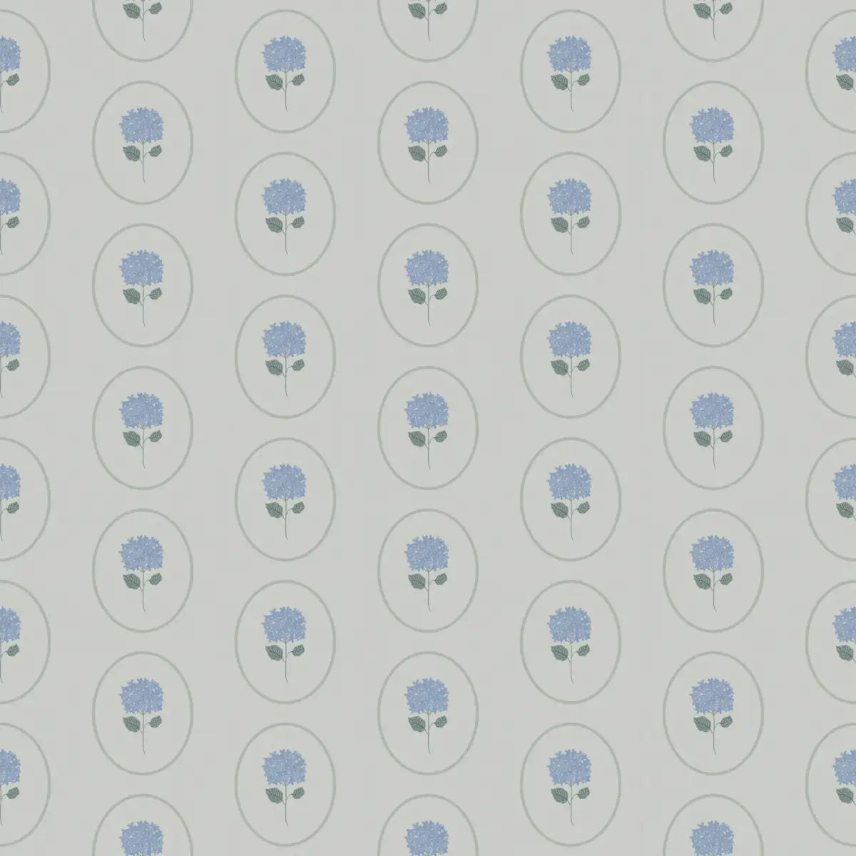 Vincent Wallpaper - Hydrangea Ovals - by Ashton Elizabeth - Sample 1 foot by 1 foot / Green - Loomwell Home Goods