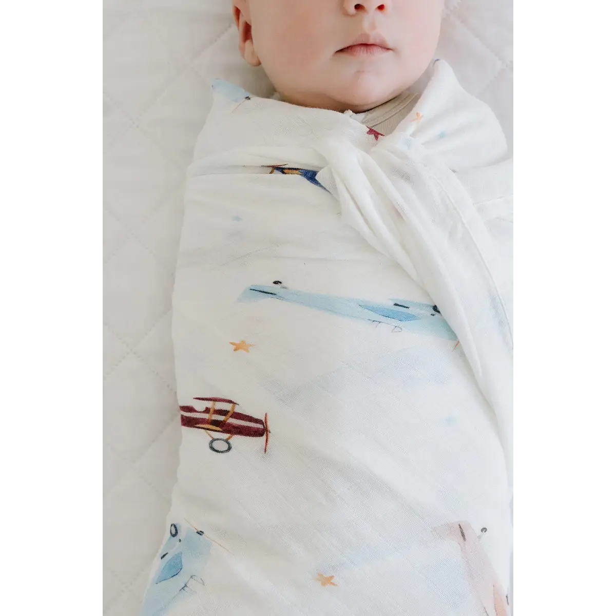 Vintage Airplanes Muslin Swaddle Blanket - Harp Angel Boutique