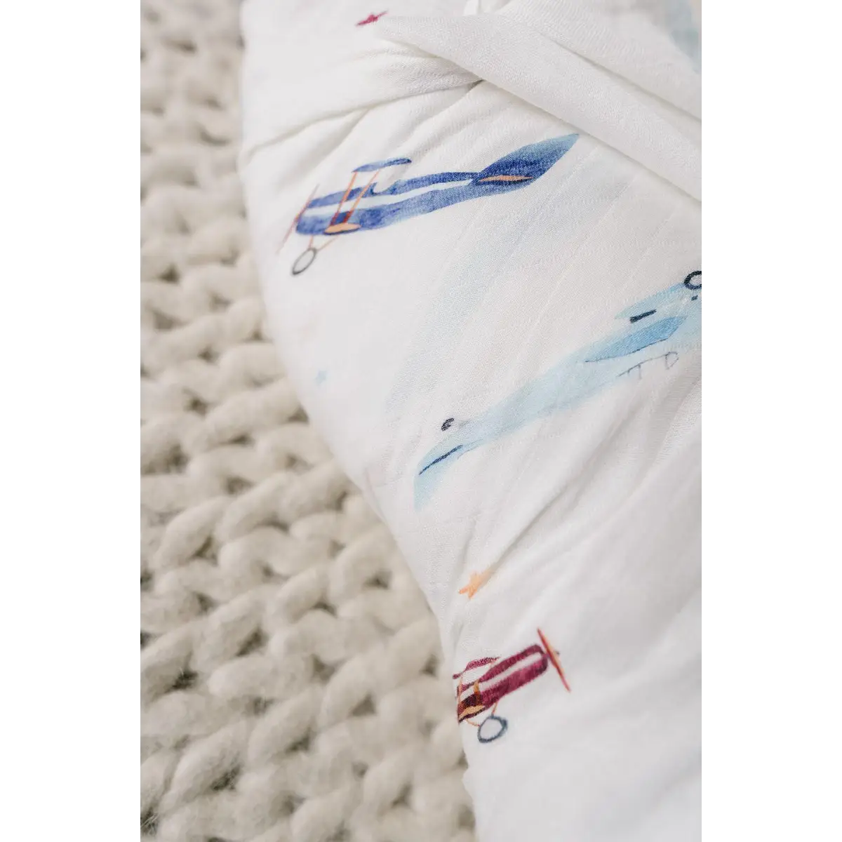 Vintage Airplanes Muslin Swaddle Blanket - Harp Angel Boutique