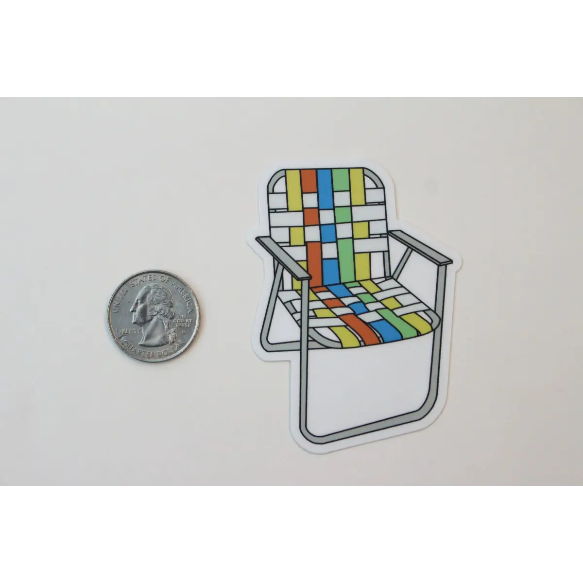 Vintage Aluminum Lawn Chair Magnet - Multicolor - Extremely Retro