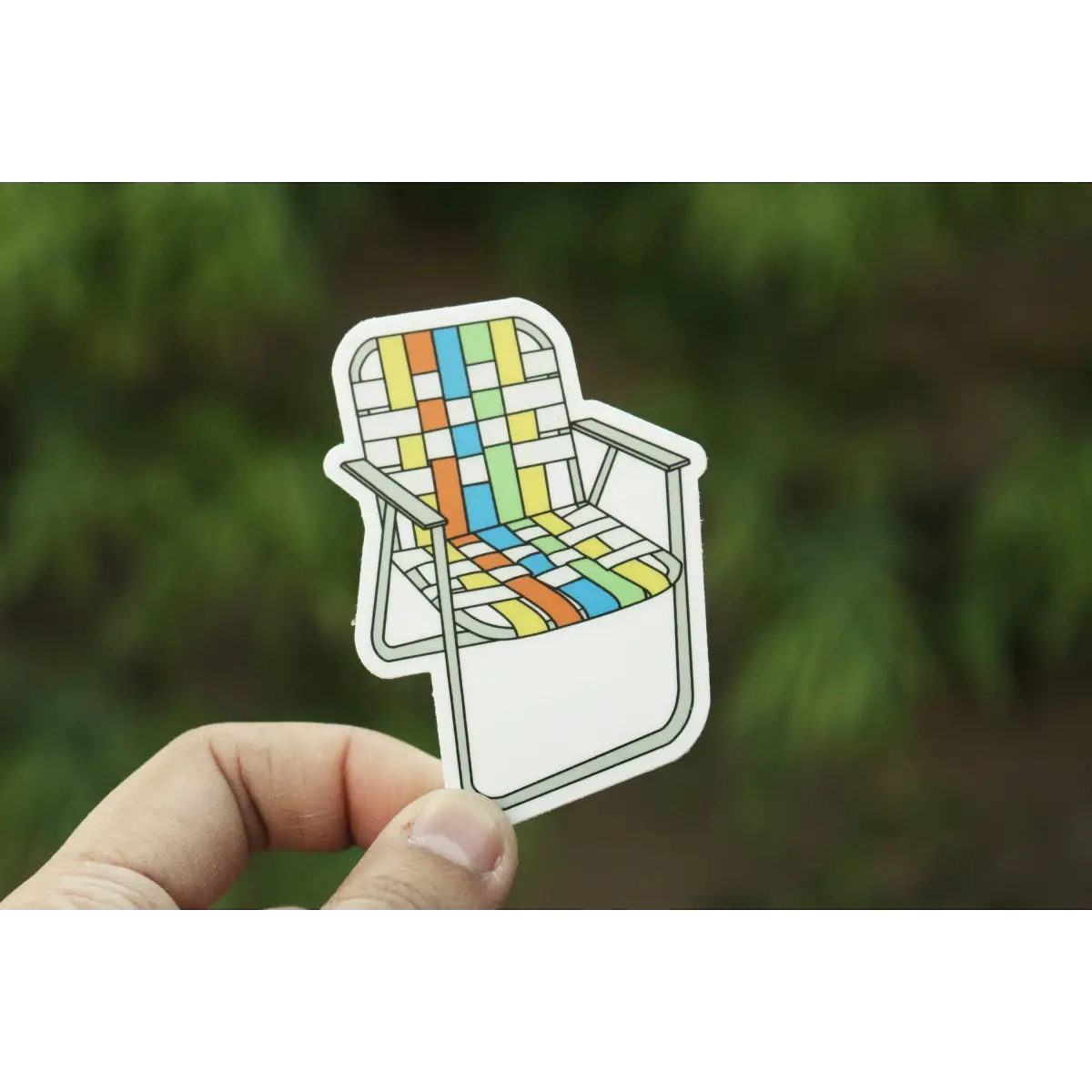 Vintage Aluminum Lawn Chair Magnet - Multicolor - Extremely Retro