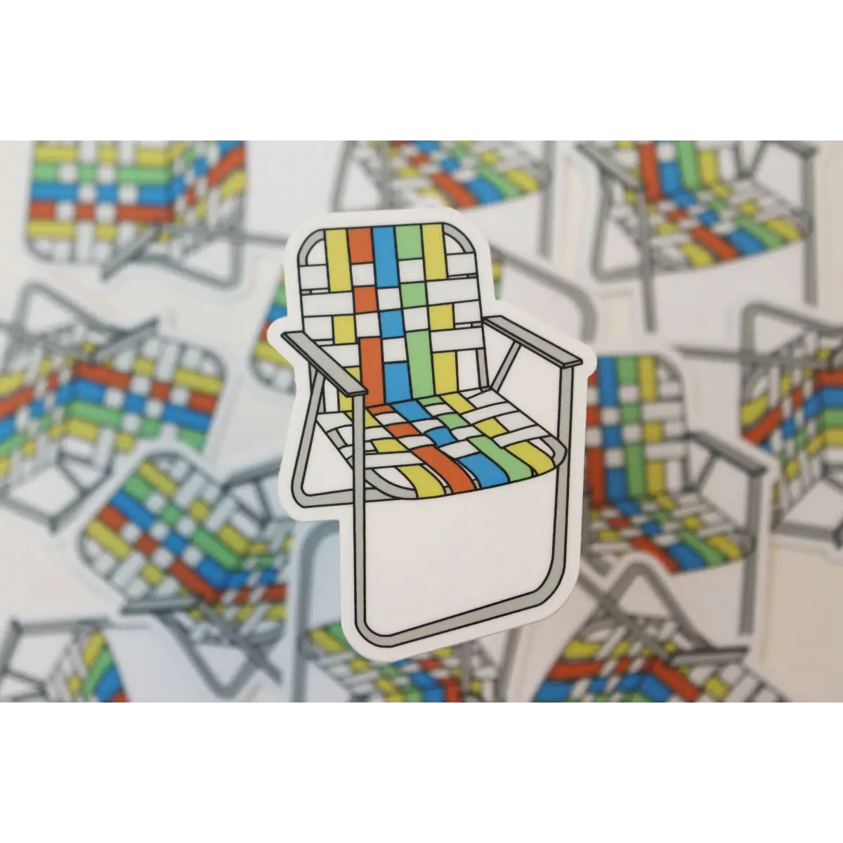 Vintage Aluminum Lawn Chair Magnet - Multicolor - Extremely Retro