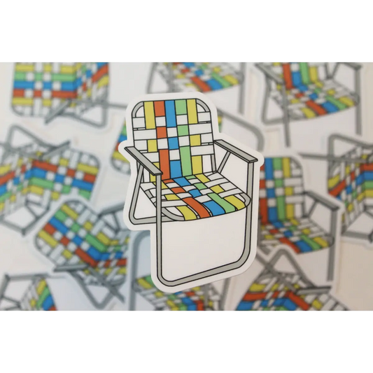 Vintage Aluminum Lawn Chair Magnet - Multicolor - Extremely Retro