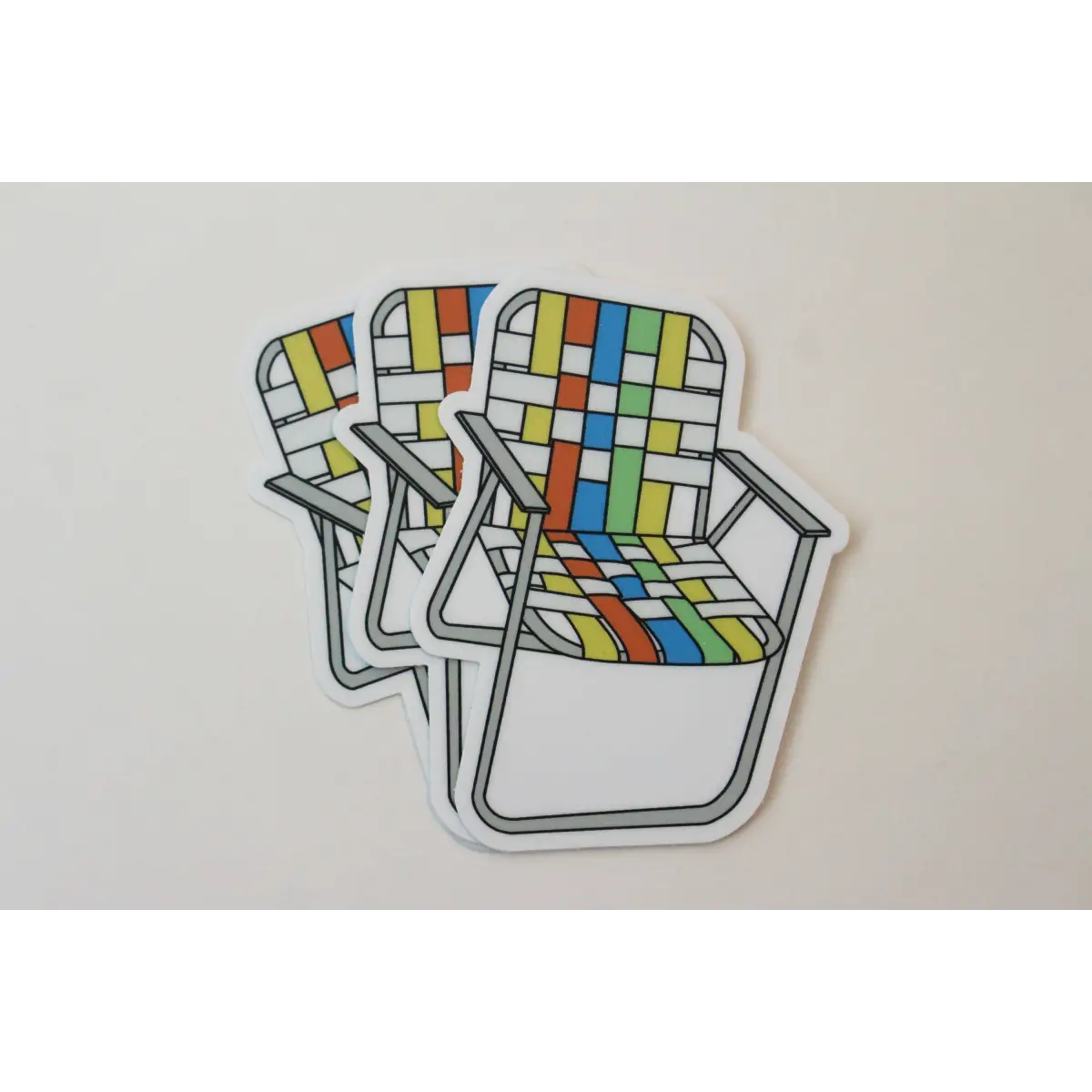 Vintage Aluminum Lawn Chair Magnet - Multicolor - Extremely Retro