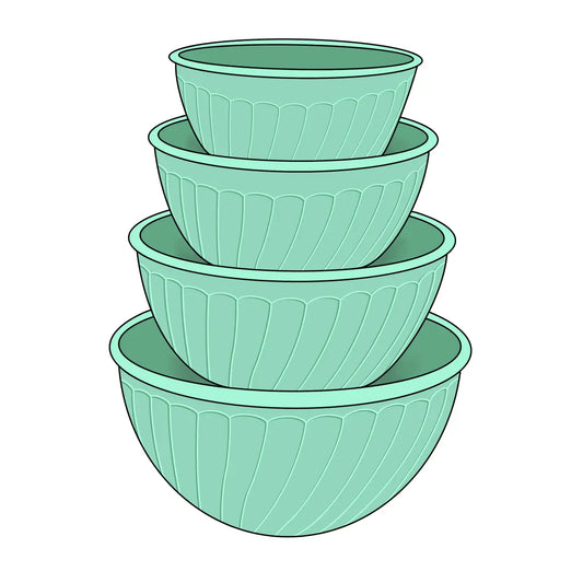 Vintage Jadeite Mixing Bowls Magnet - Extremely Retro