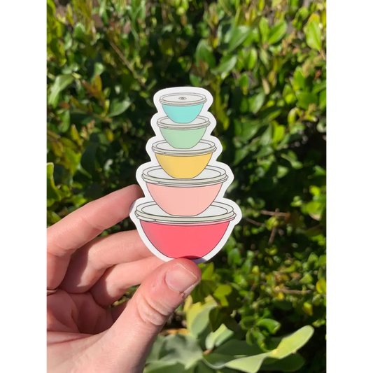 Vintage Pastel Tupperware Wonderlier Bowls Magnet - Extremely Retro