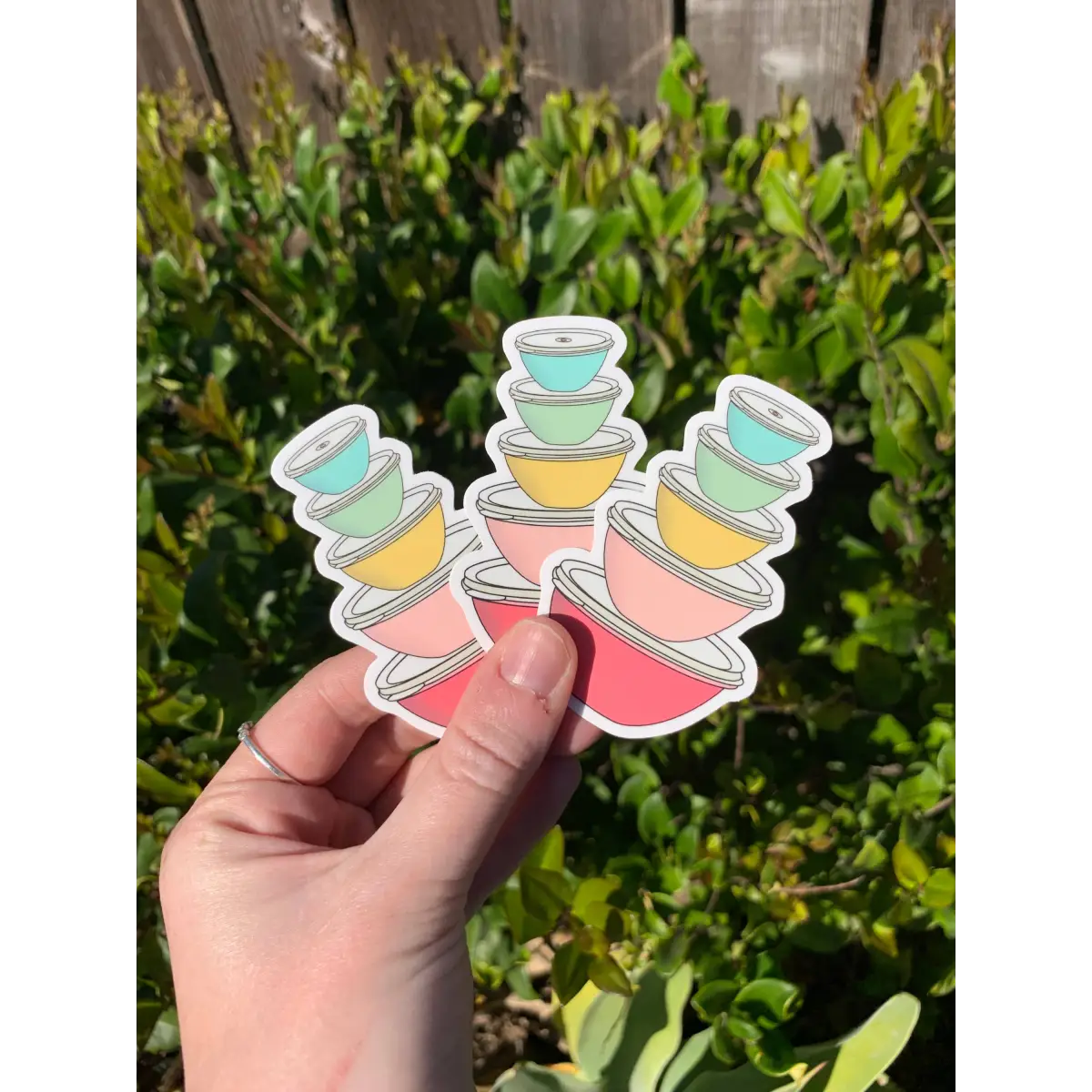 Vintage Pastel Tupperware Wonderlier Bowls Magnet - Extremely Retro