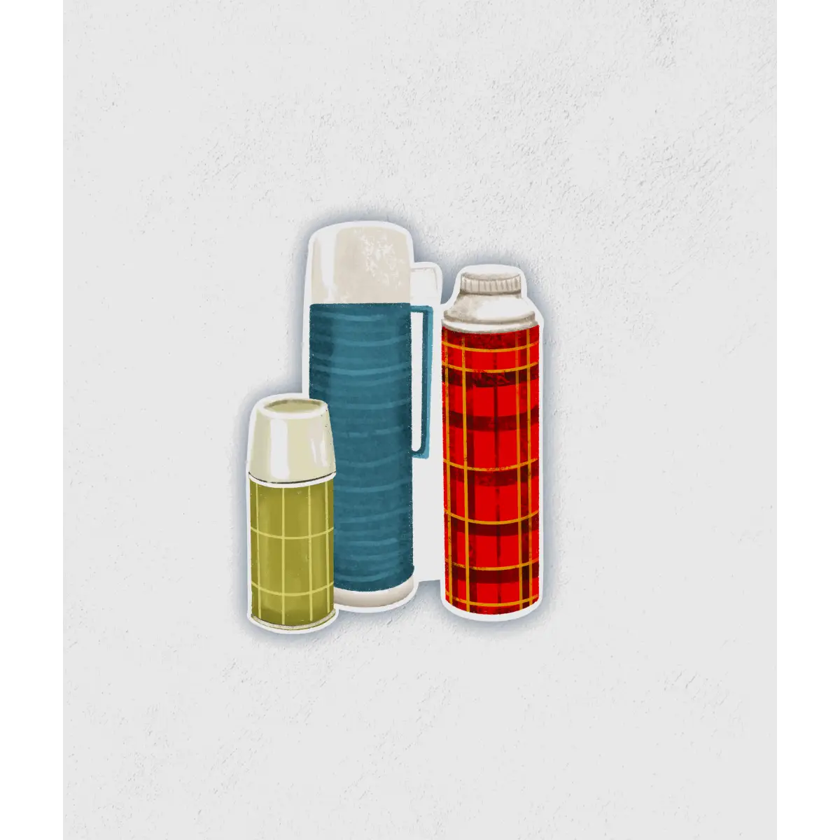 Vintage Thermos Vinyl Sticker - Little Rocks Design