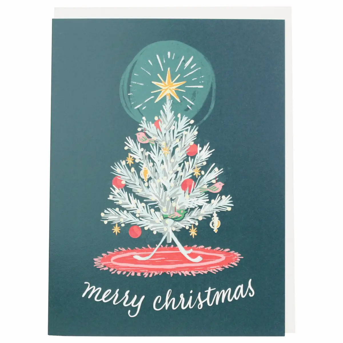 Christmas Card - Vintage Tree - Smudge Ink