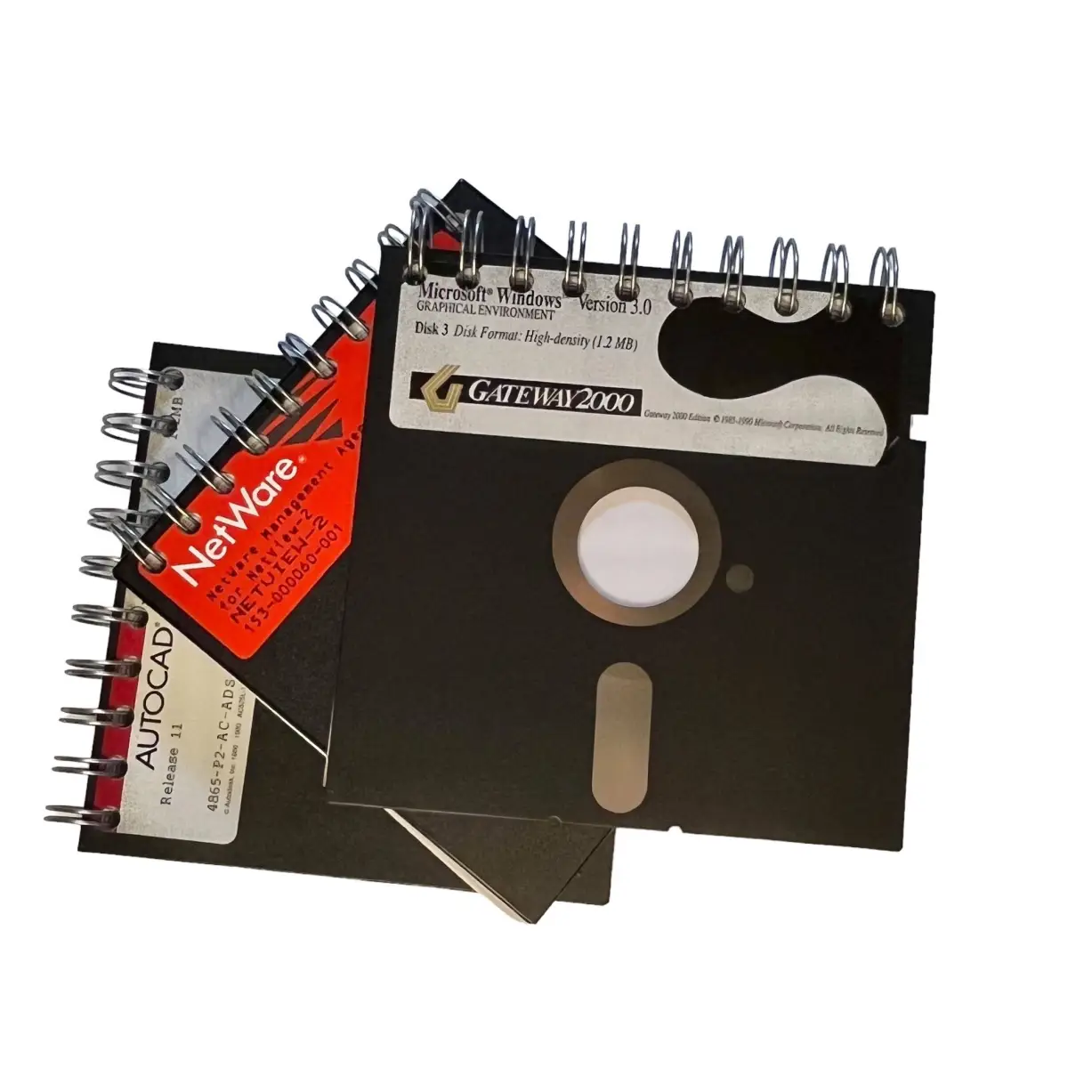 Vintage Upcycled Floppy Disk Journal - Floppy Disk Journal - StuckOnU Art