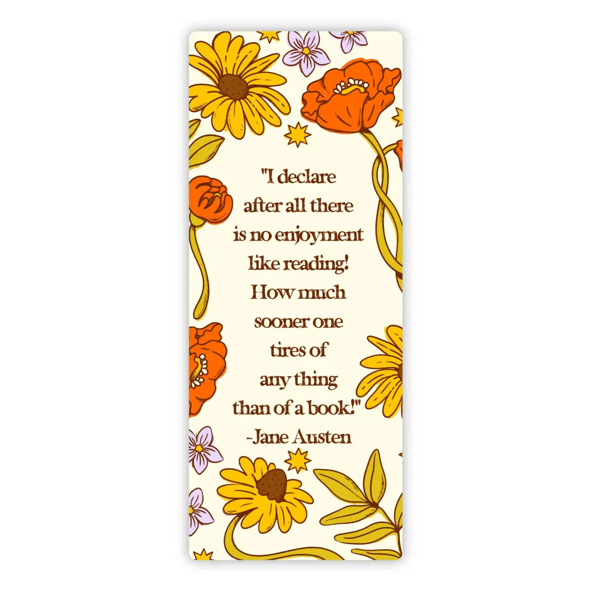 Vinyl Sticker Bookmark - Jane Austen Quote - Big Moods