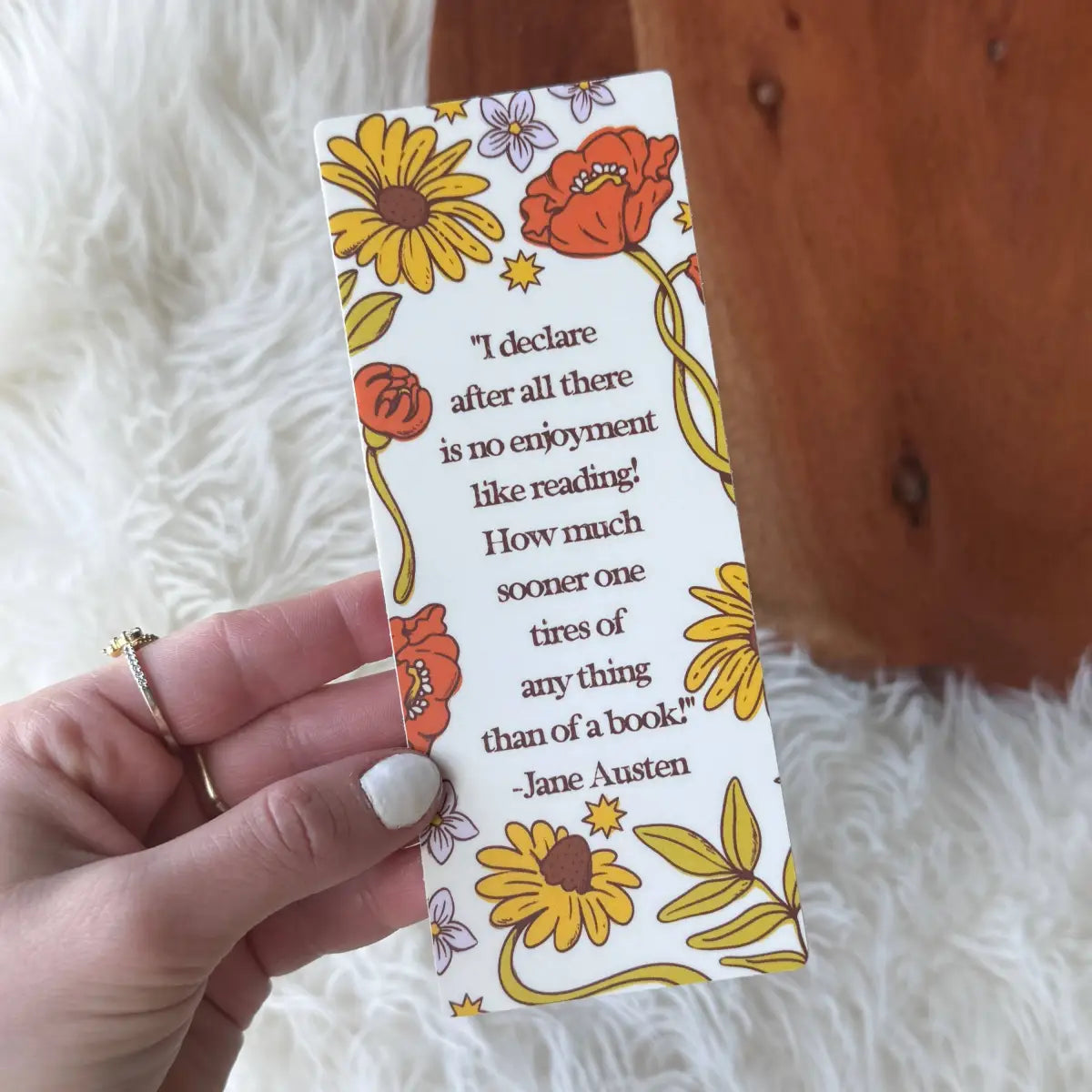 Vinyl Sticker Bookmark - Jane Austen Quote - Big Moods