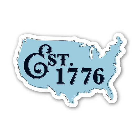 Vinyl Sticker - Est. 1776 US Map - America 250 - Big Moods