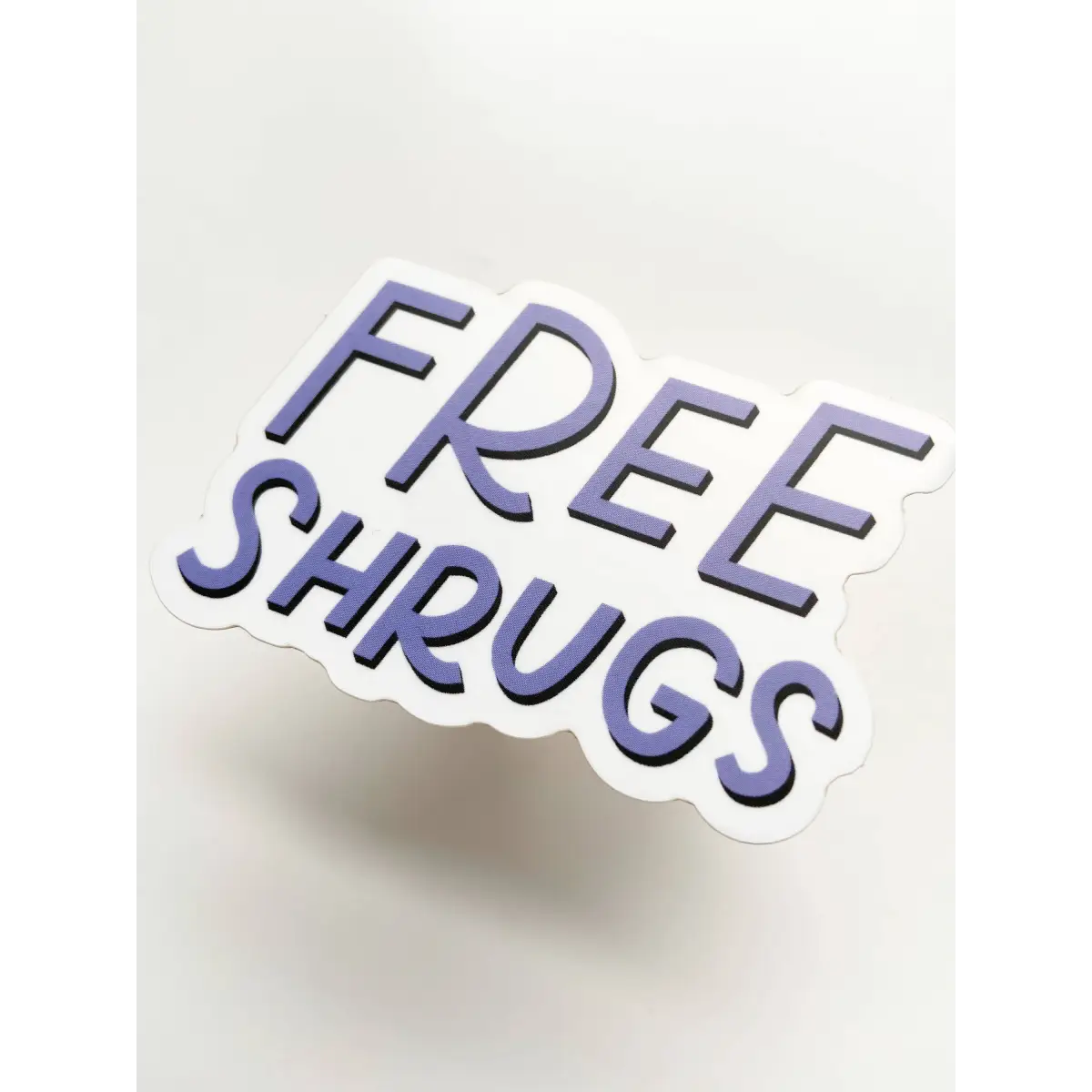 Vinyl Sticker - Free Shrugs - Just Follow Your Art