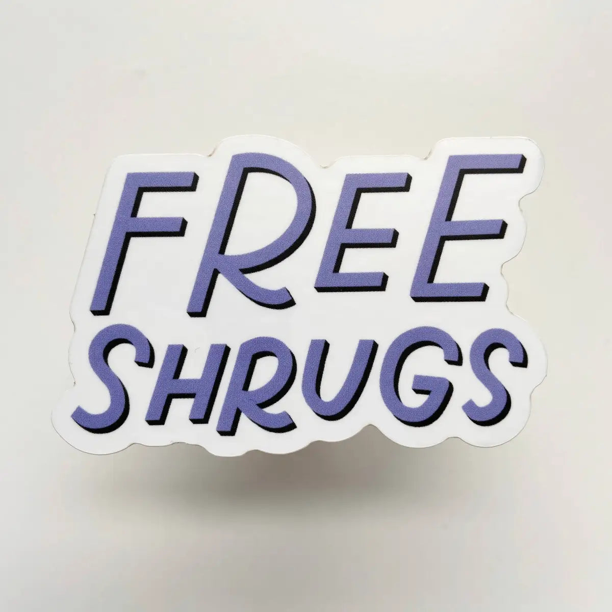 Vinyl Sticker - Free Shrugs - Just Follow Your Art