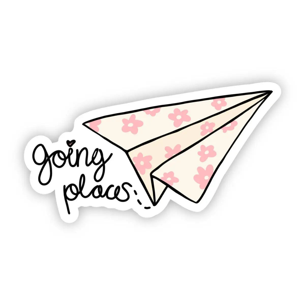 Vinyl Sticker - Going Places Paper Airplane - Big Moods