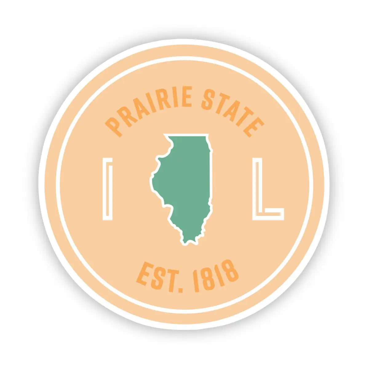 Vinyl Sticker - Illinois Prairie State - Big Moods