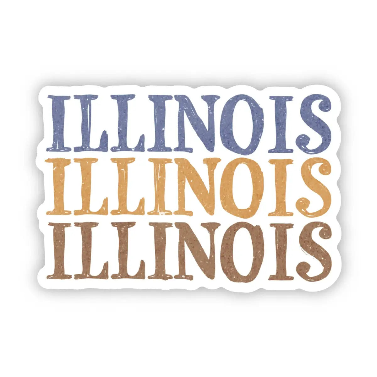 Vinyl Sticker - Illinois Text - Big Moods