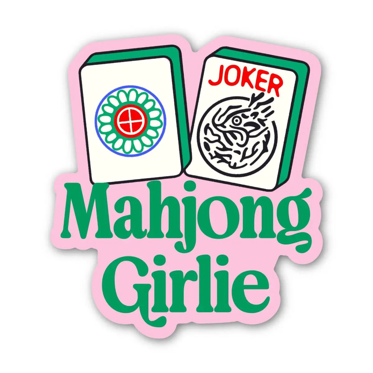 Vinyl Sticker - Mahjong Girlie - Tiles - Big Moods