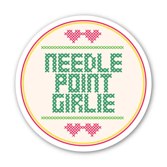 Vinyl Sticker - Needlepoint Girlie - Big Moods