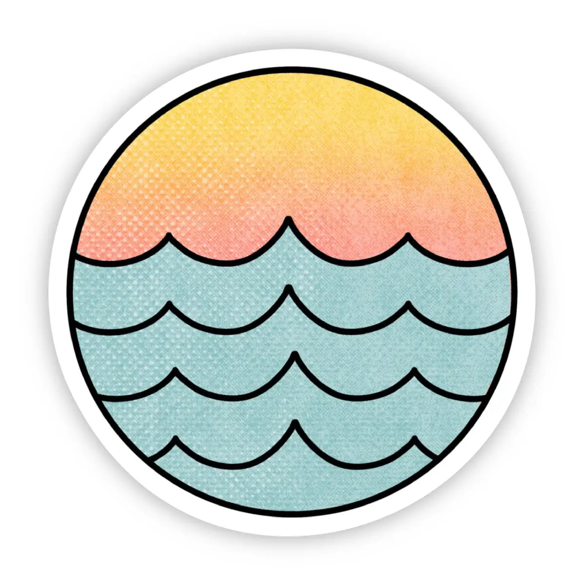 Vinyl Sticker - Round River or Ocean - Big Moods