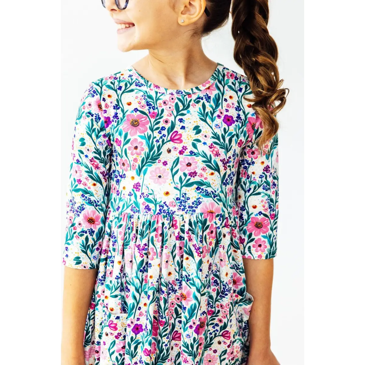 Pocket Twirl Dress - Vivid Garden Floral - 6-12M - Mila & Rose ®